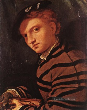 Junger Mann mit Buch 1525 Renaissance Lorenzo Lotto Ölgemälde
